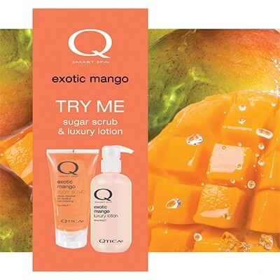 Qtica Exotic Mango Scrub Lotion Set