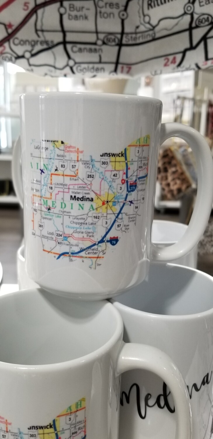 Queen Bee Designs Medina Map Mug