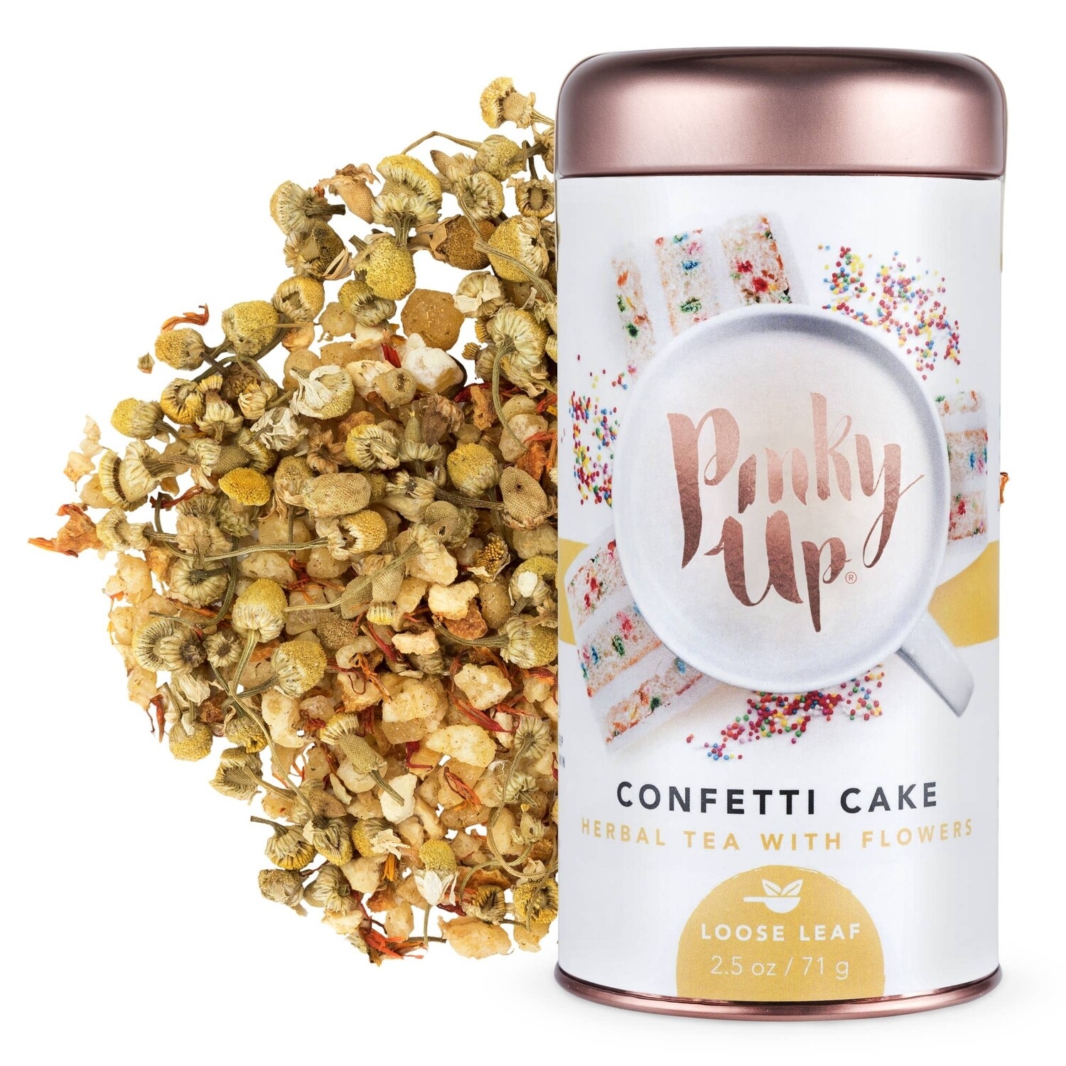 Pinky Up Confetti Cake Herbal Tea With Flowers