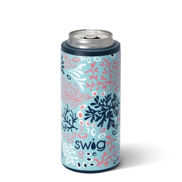 Swig Coral Me Crazy Skinny Can Cooler