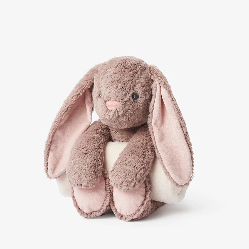 Elegant Baby Bedtime Huggie Bunny With Blanket