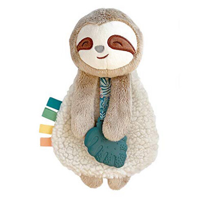 Itzy Lovey Sloth Plush With Teether