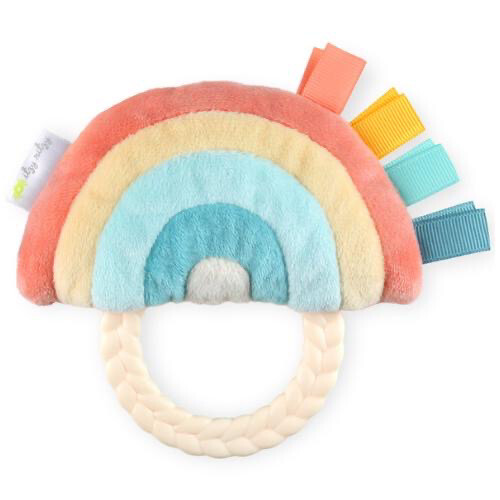 Itzy Ritzy Rainbow Plush Rattle And Teether