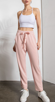 Rae Mode Side Satin Joggers Pink
