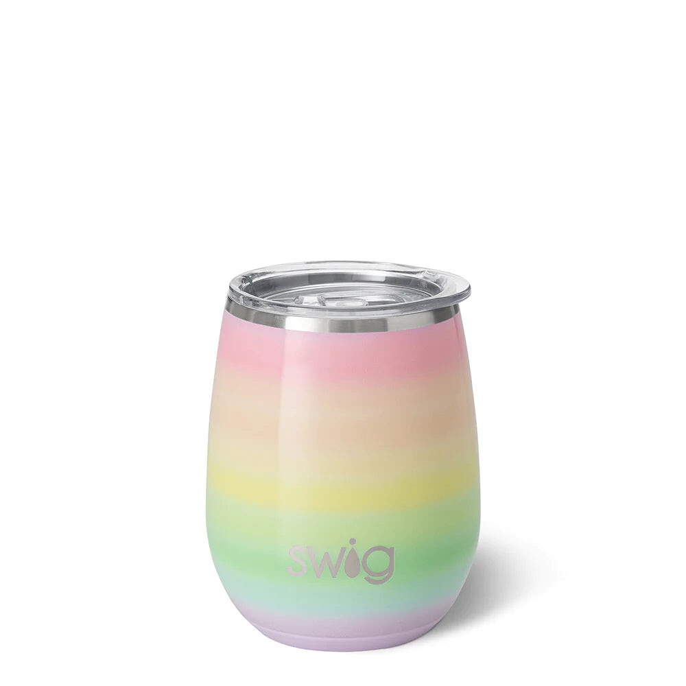 Swig Stemless Wine Cup 14oz Over The Rainbow