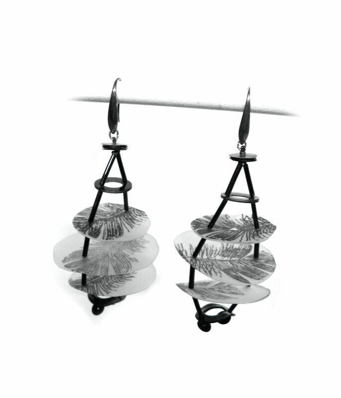 orecchini Piume Perse