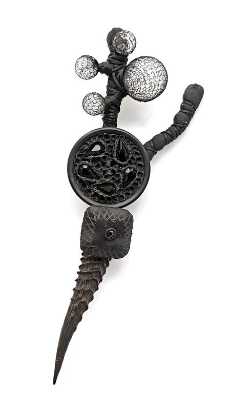 spilla Nero Ossidiana