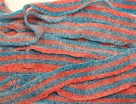 Blue and Red Sour Belts