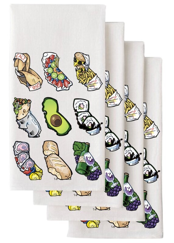 California Foodie Tea Towel