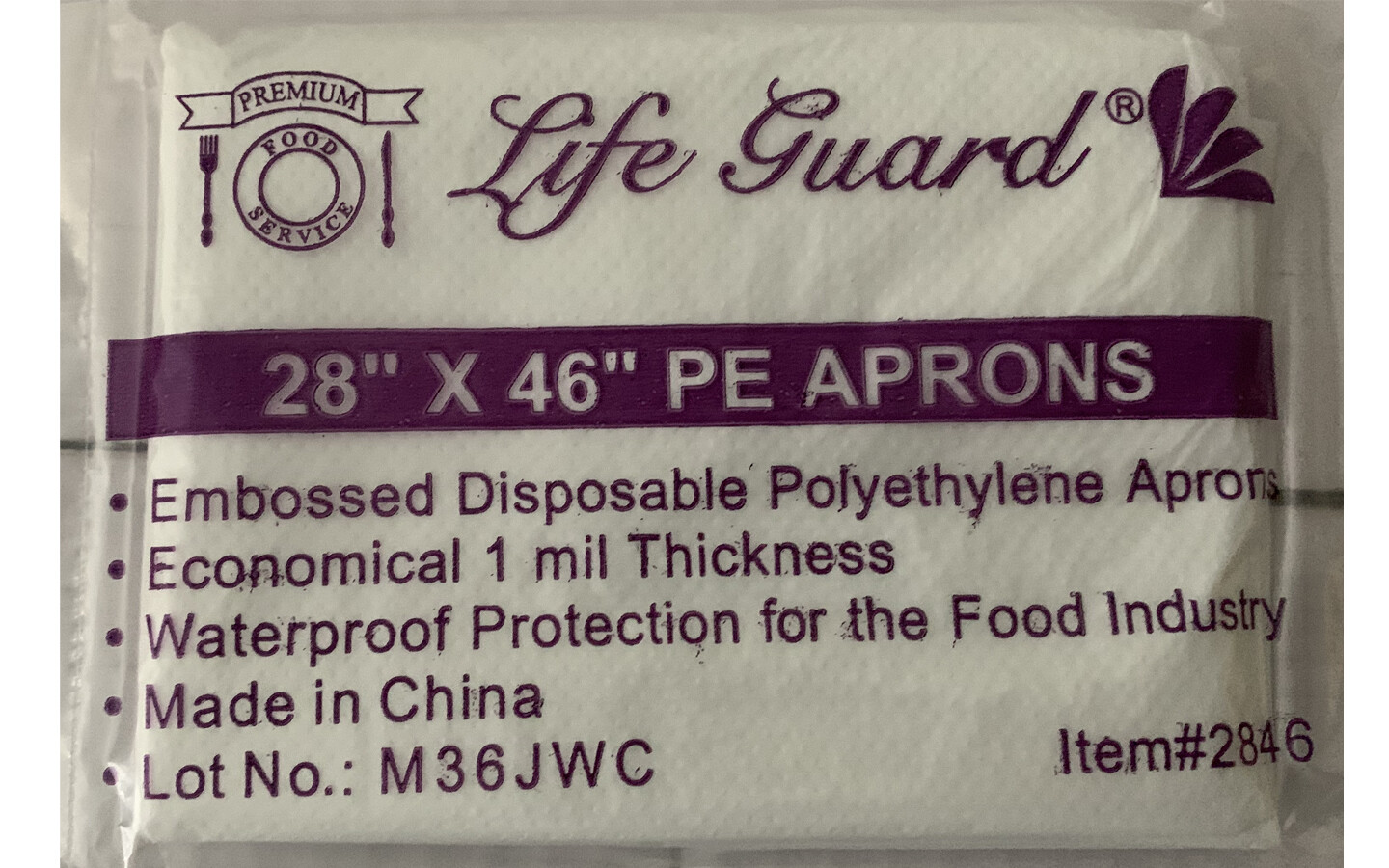 Disposable PE Aprons 28&quot;x46&quot;