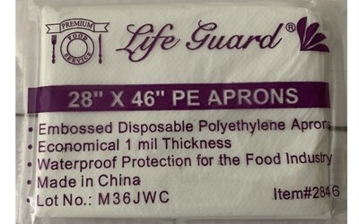 Disposable PE Aprons 28&quot;x46&quot;