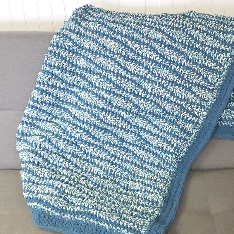 Teal Waves Crochet Blanket Pattern