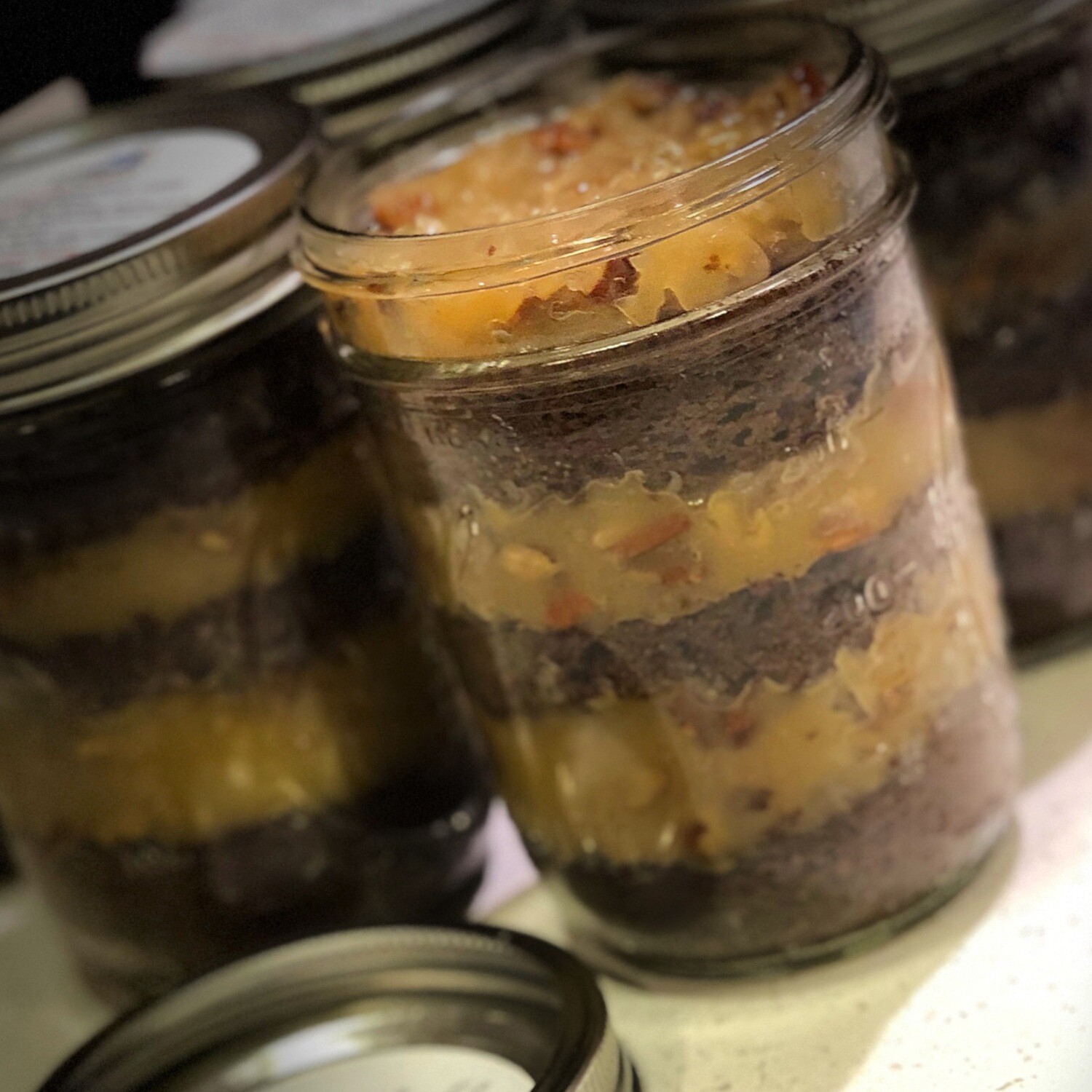 German Chocolate Quarantined Cake Jars