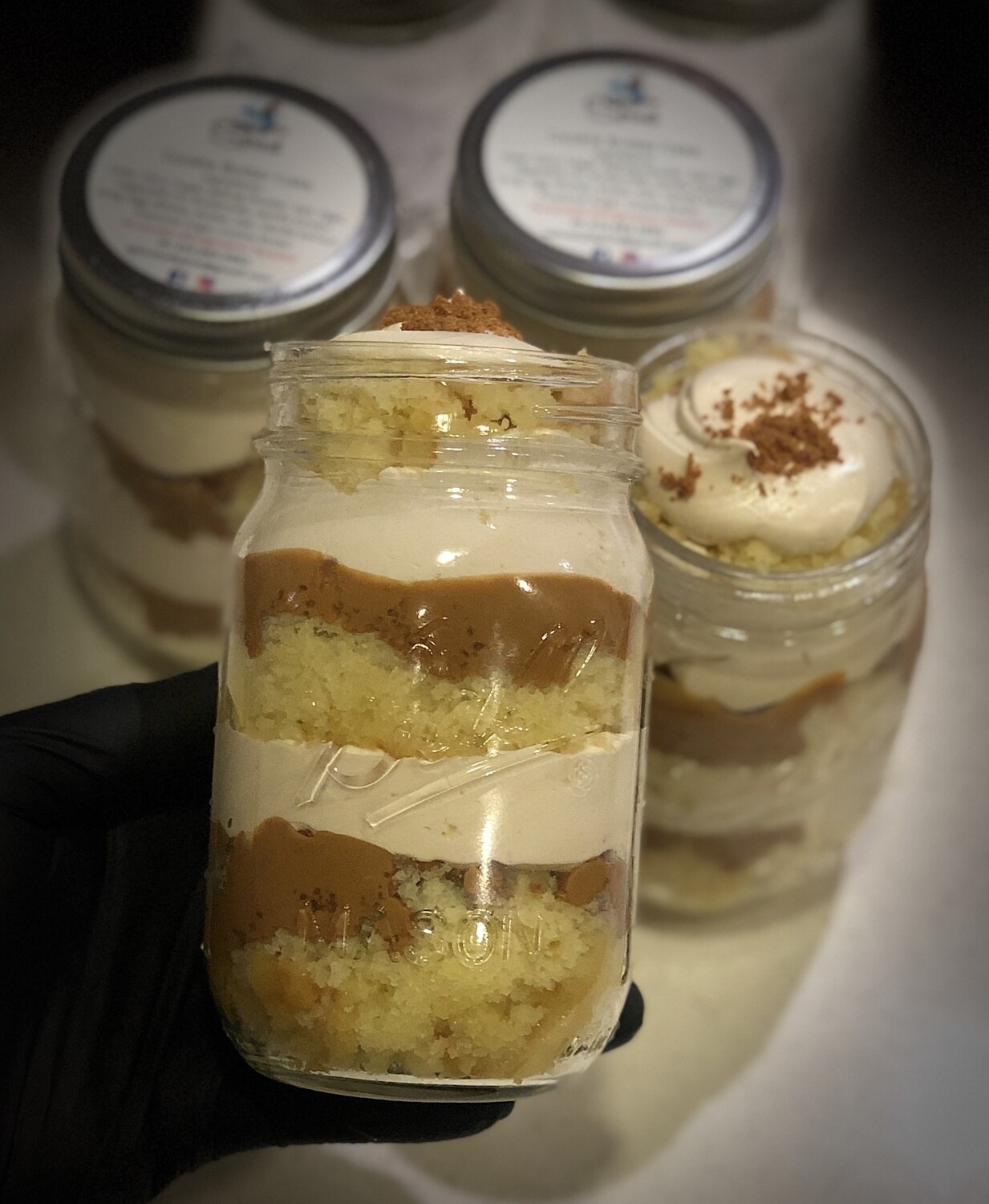 Cookie Butter Quarantined Cake Jars