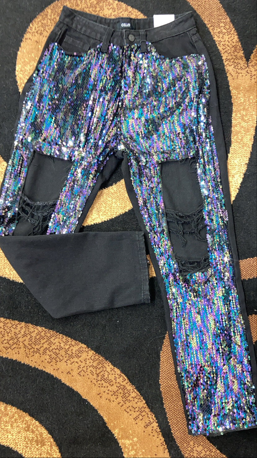 Mermaid Cut Up Jeans - Size 5