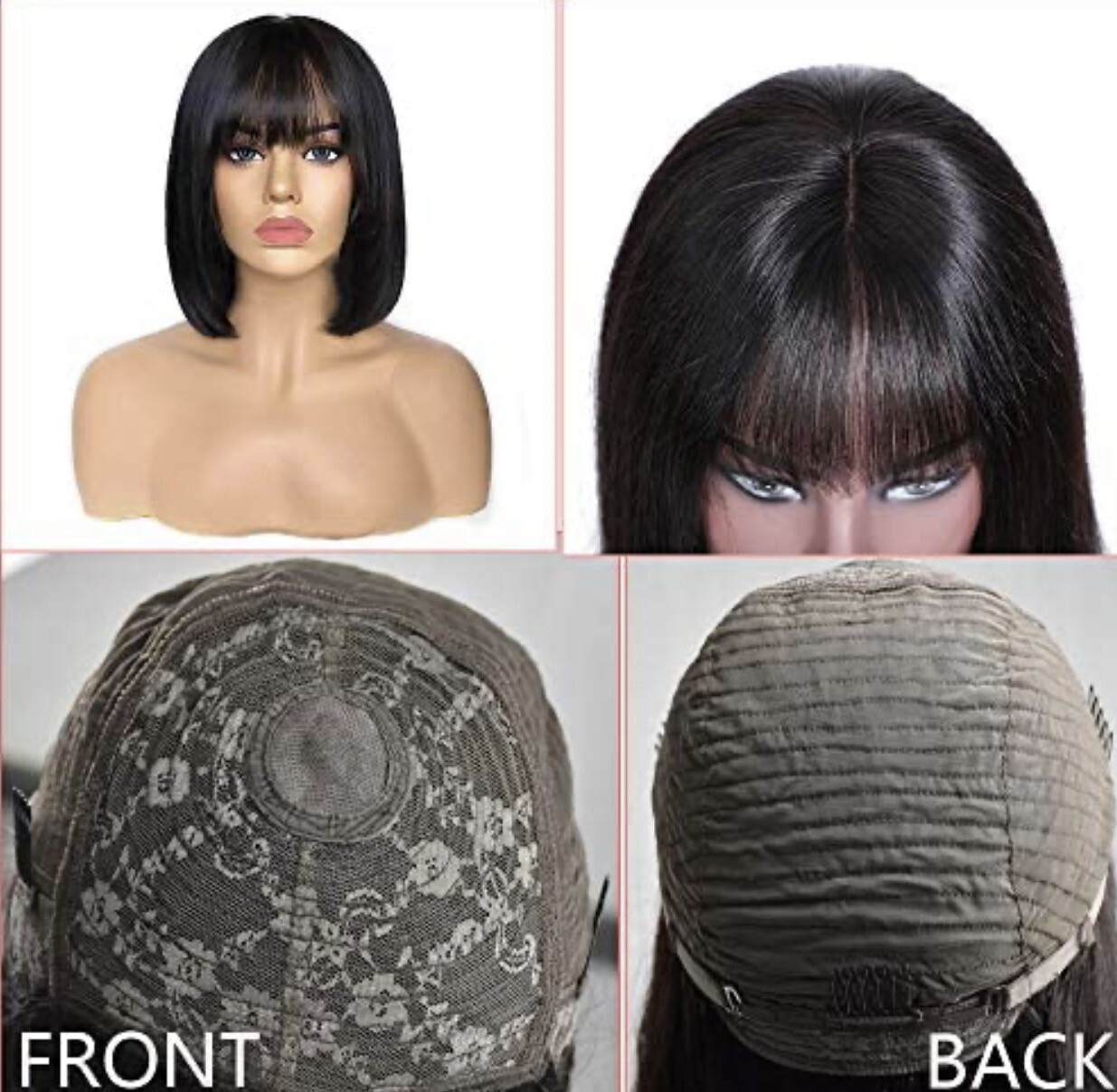 Barbie Frontal Bob With Bangs (Straight)  -10 Inch