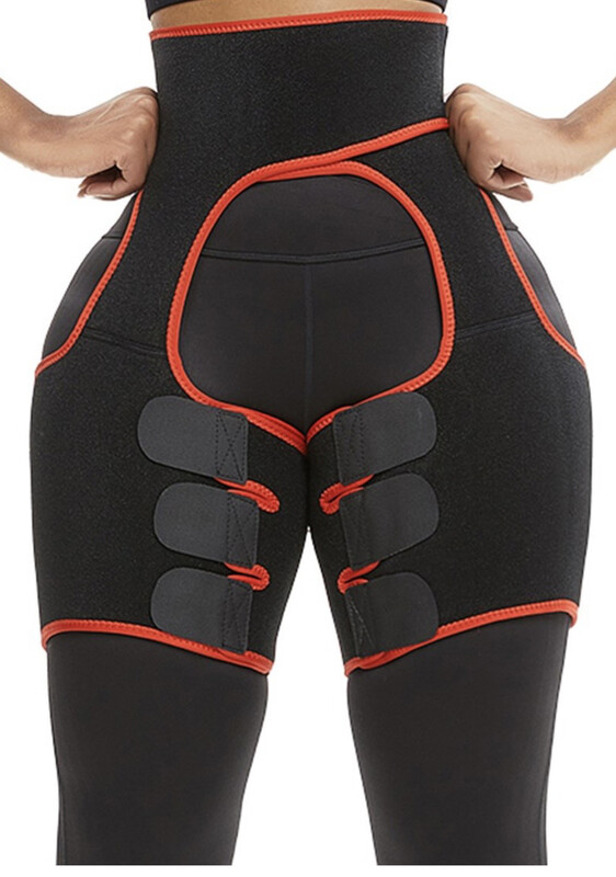 Mid Waist Trainer &amp; Thigh Slimmer -M (Red) 