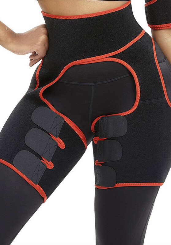 Mid Waist Trainer &amp; Thigh Slimmer -M (Red) 