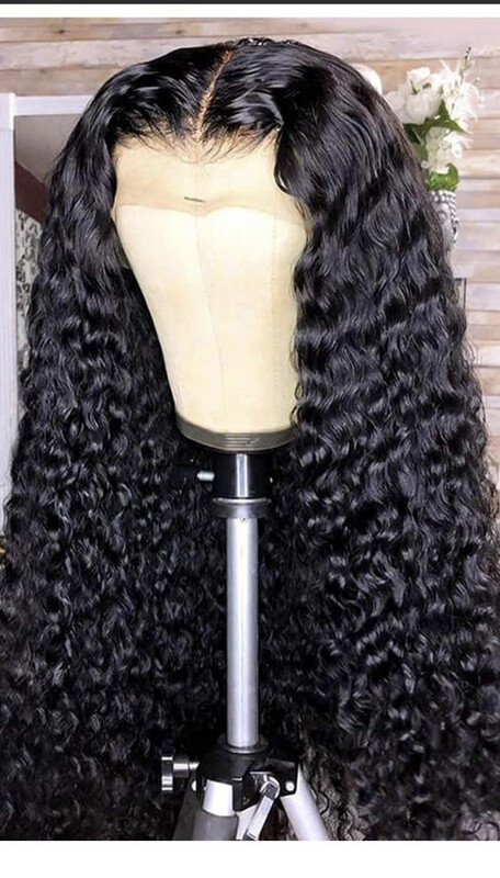 4 x 4 Frontal Pre plucked Brazilian Hair Wig 20 inch- (Deep Wave)
