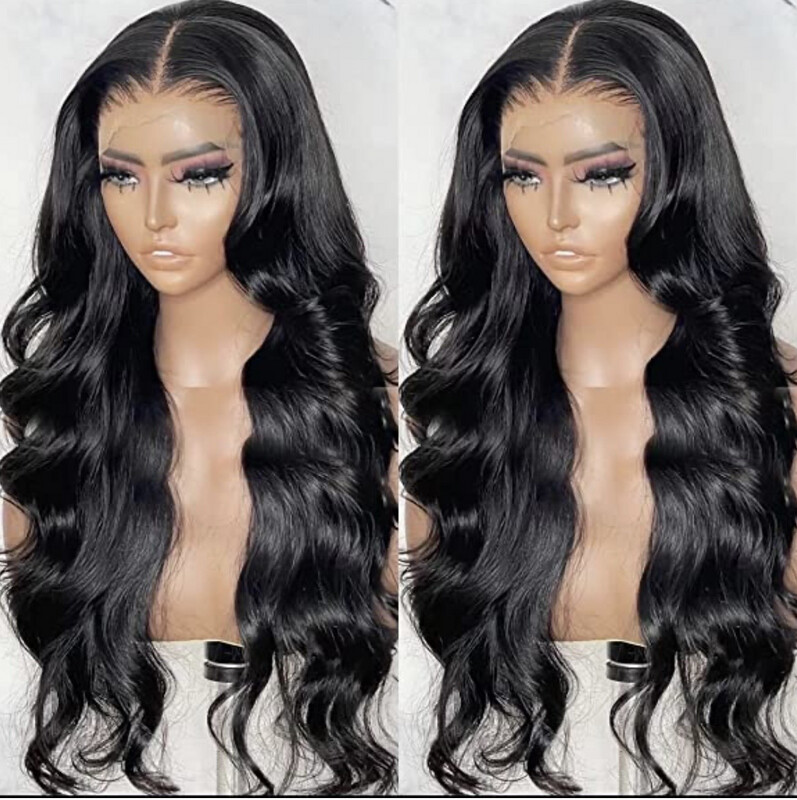 13 x 6 X 1 Frontal (HD Lace) Pre plucked Brazilian Hair Wig 24 Inch- Body Wave- ( T-Part)