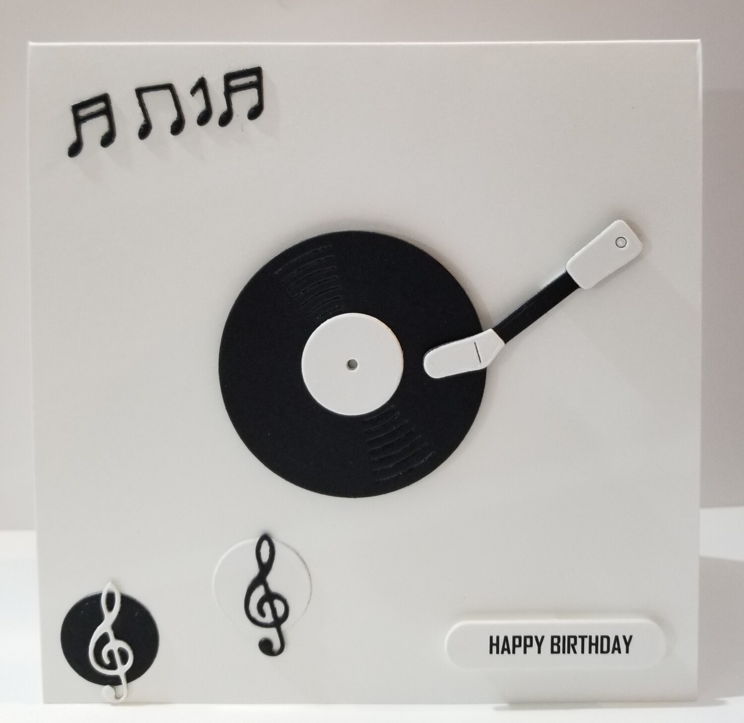 Record Player Birthday Card