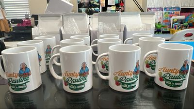 Aunty Pauline Yaad Abroad Coffee Mugs