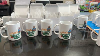 Aunty Pauline Yaad Abroad Coffee Mugs