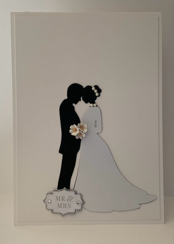 White &amp; Black Wedding Card