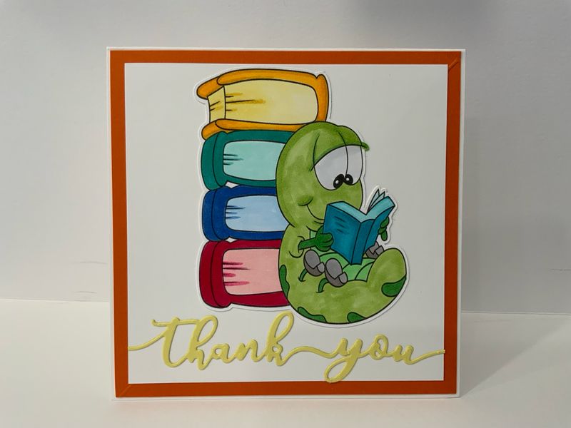 Book Worm Thank You Card