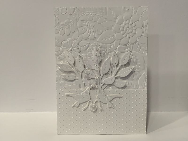 White On White Wedding Card