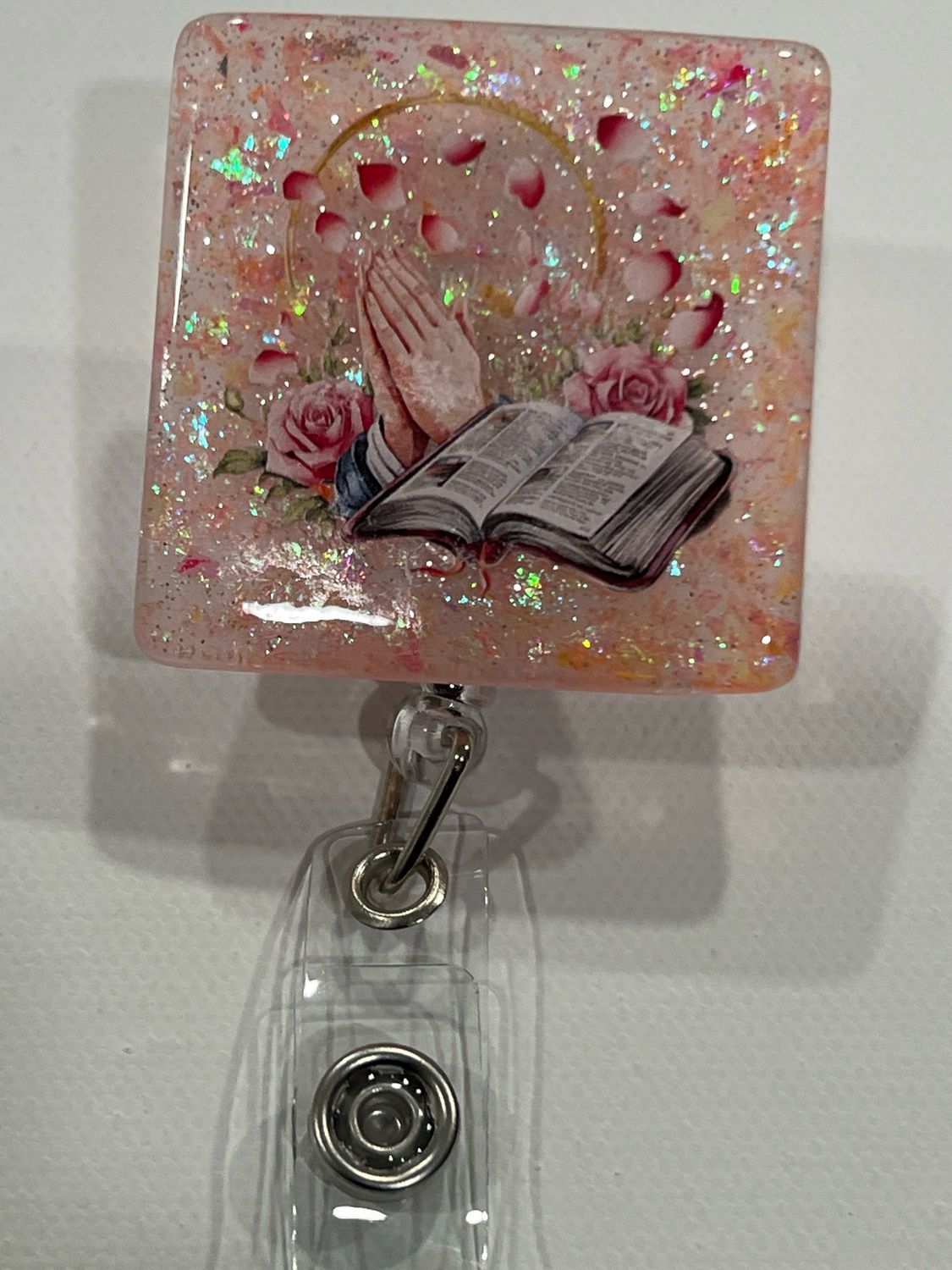 Pink Prayers Badge Reel