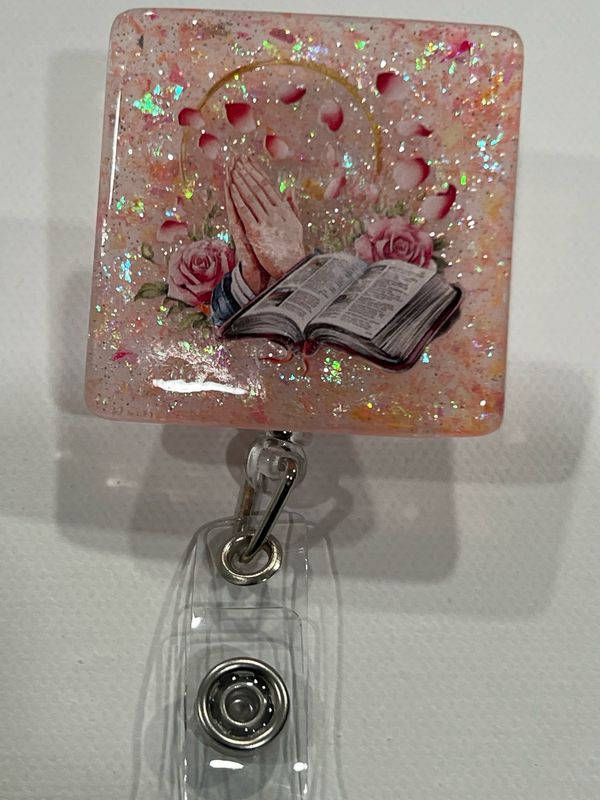 Pink Prayers Badge Reel