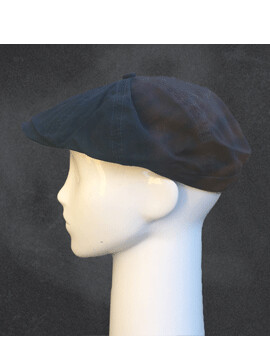Flat Cap cotton Washed Navy