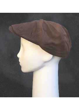 Flat Cap Cotton Washed Chocolate