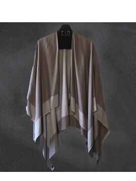 Poncho Beige/Grey
