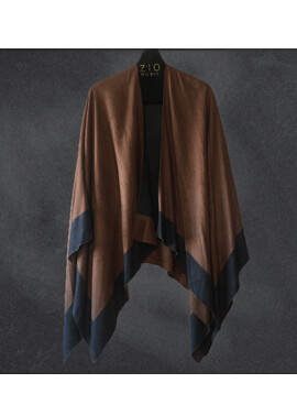 Poncho Chocolate/Grey