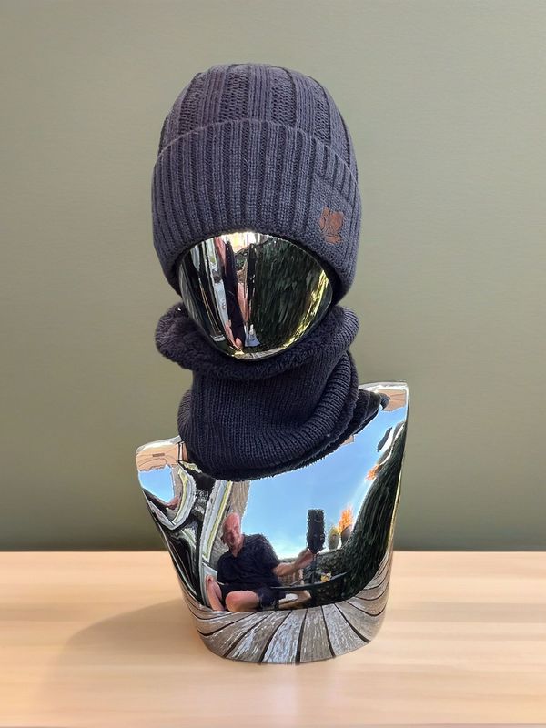 Scarf & Beanie - Dark grey