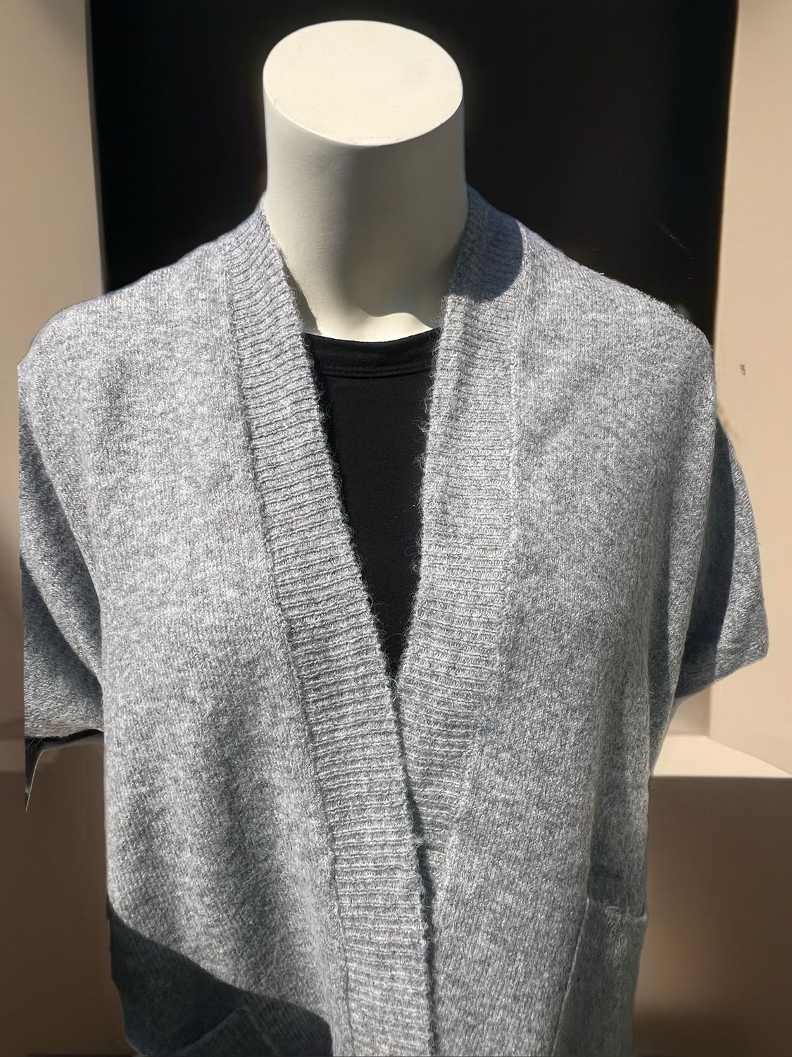 Short-sleeve cardigan Sarah - Grey