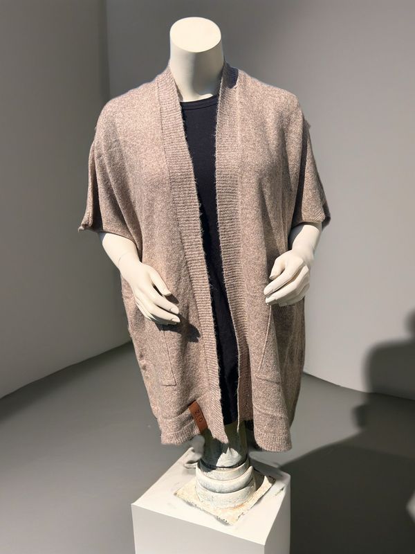Short-sleeve cardigan Sarah - Beige/khaki