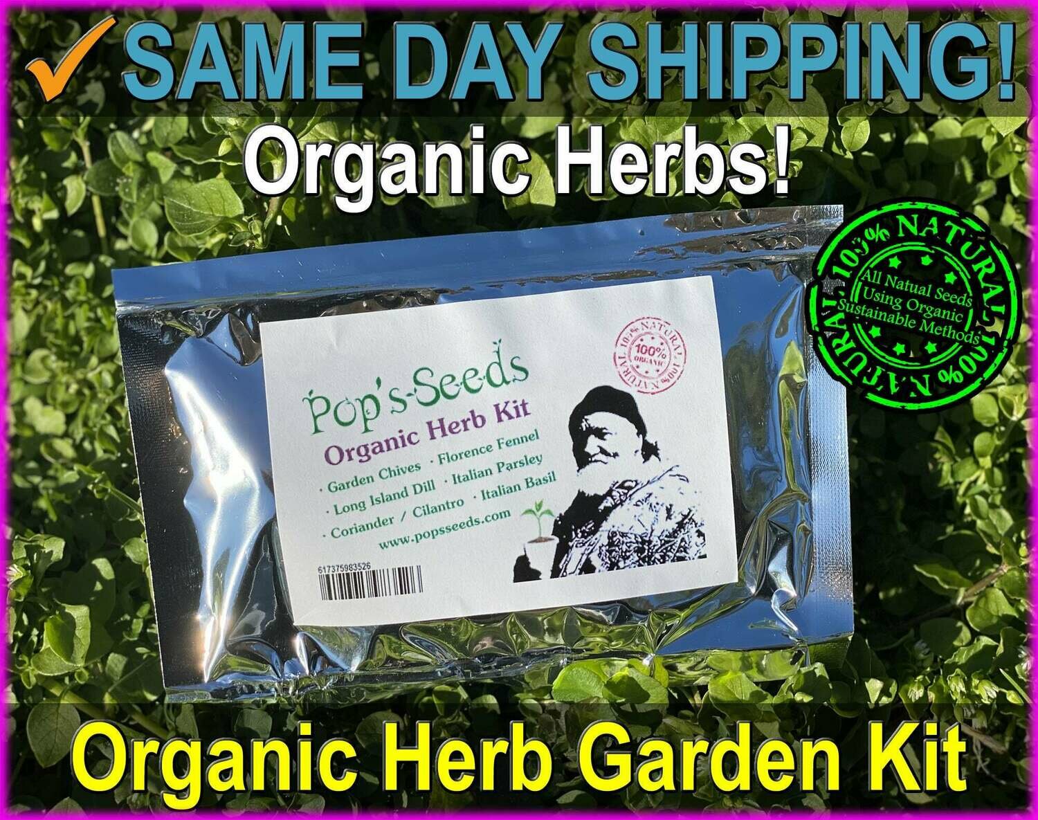 Organic Kitchen or Garden Herb Kit