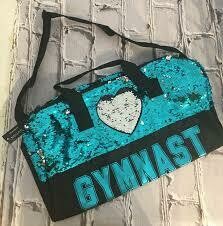 B845 SEQUIN HEART GYMNAST BAG