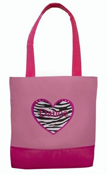 ZHD-03 PNK ZEBRA HEART TOTE