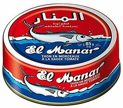 El Manar Boite thon en morceaux à la sauce tomate 85gr