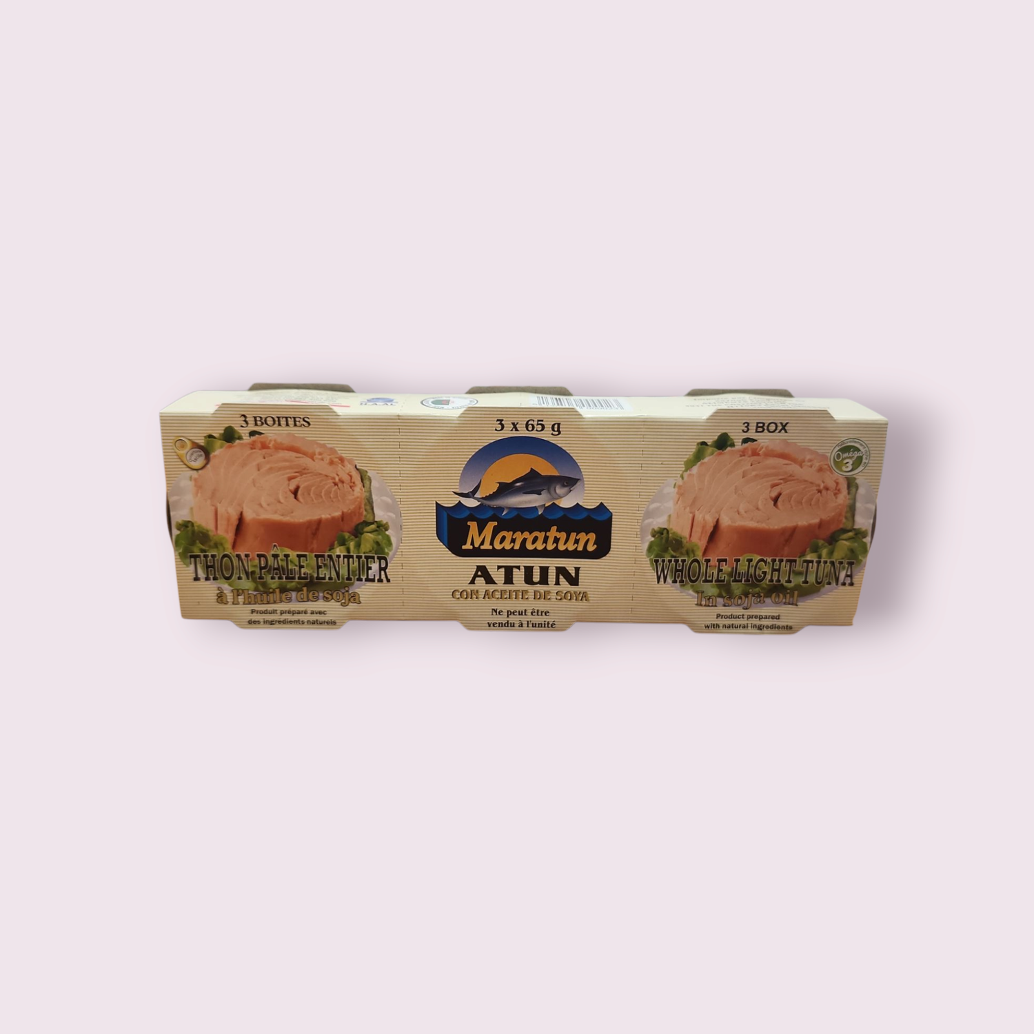 THON PÂLE ENTIER 3X65G MARATUN À L'HUILE