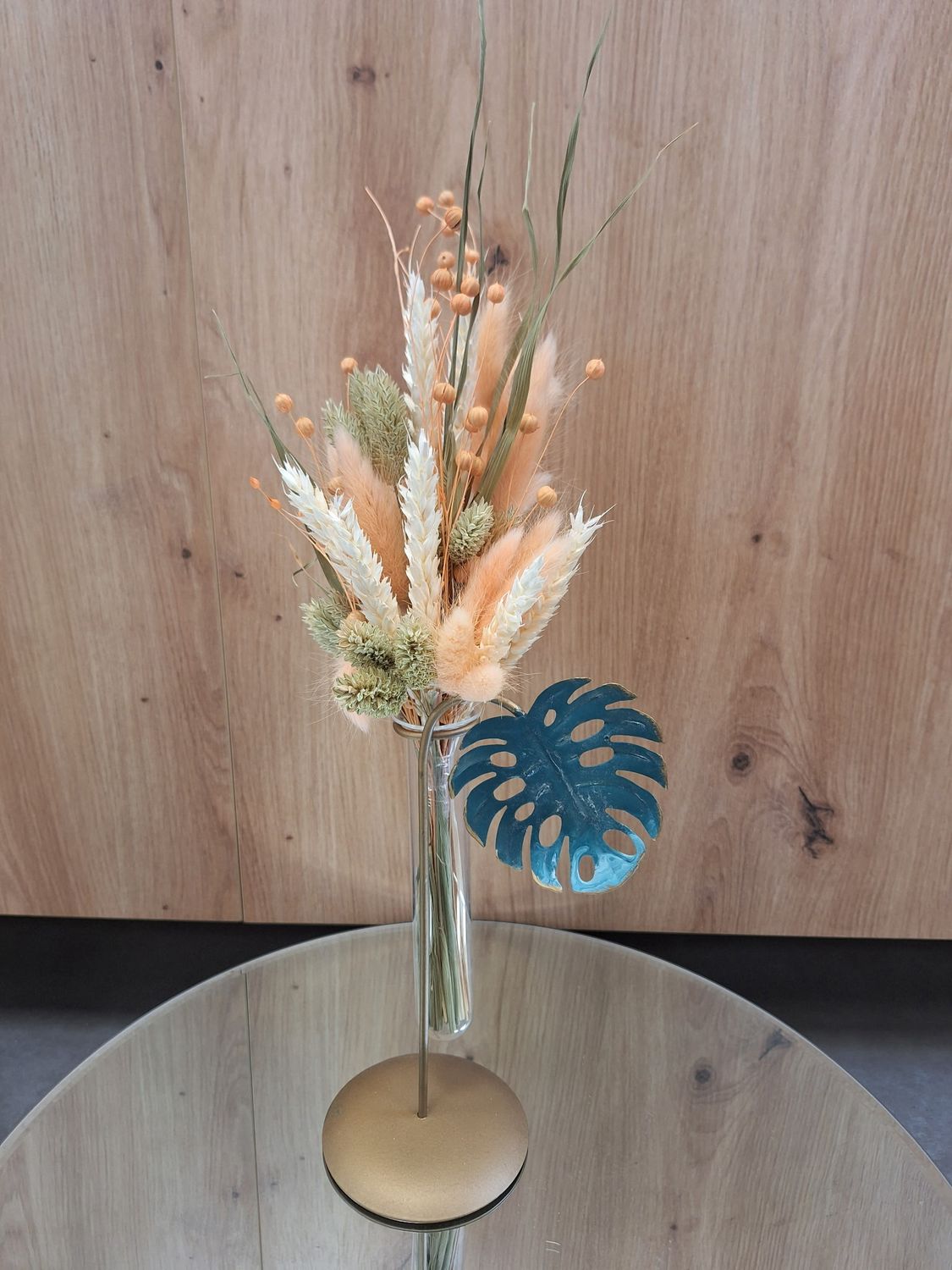 Bouquet fleurs séchées vase