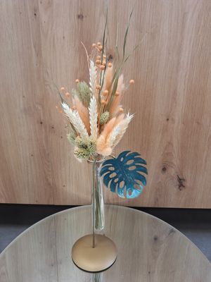 Bouquet fleurs séchées vase