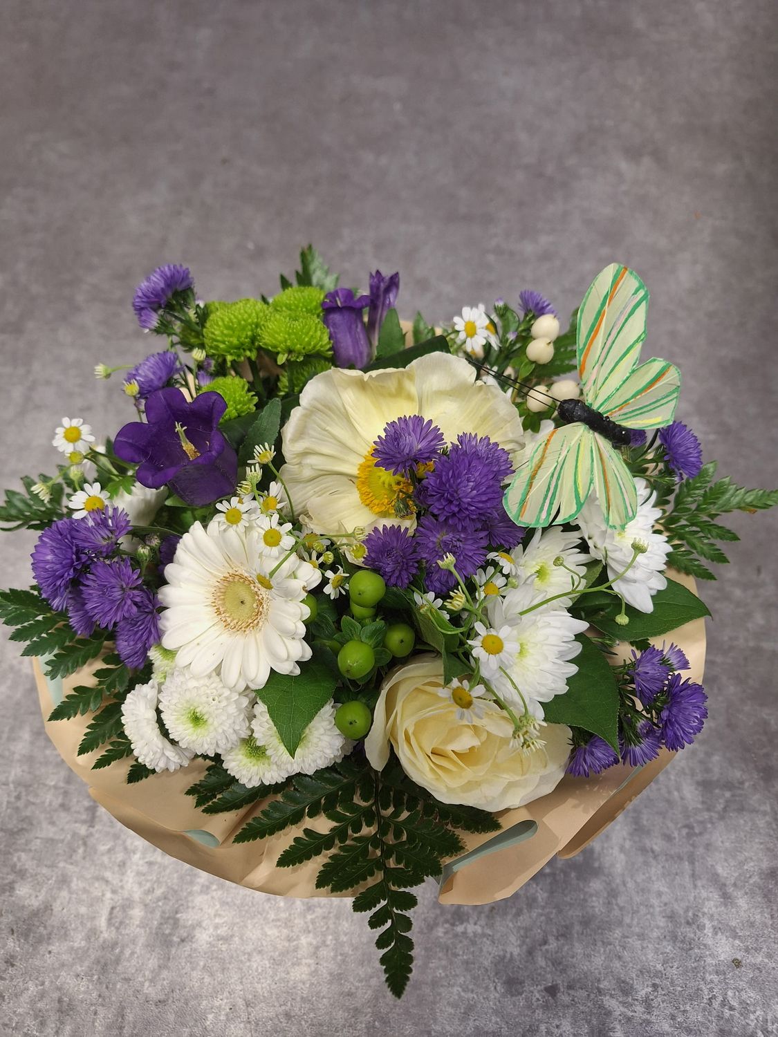 Bouquet bleu et blanc