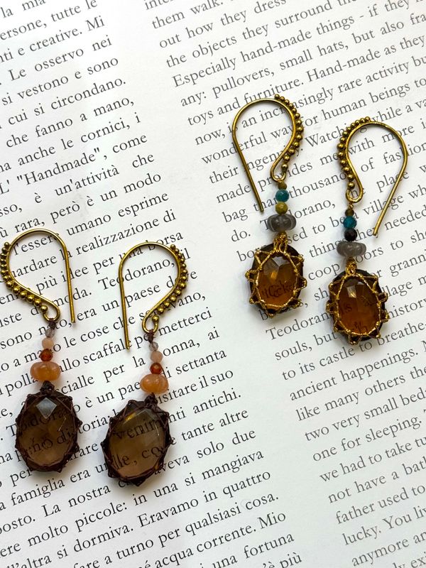 BOUCLES MINA YELLOW QUARTZ