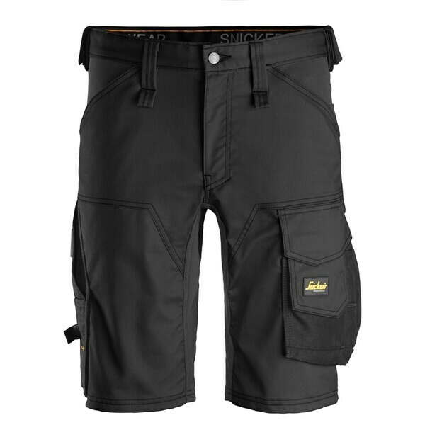 6143 Snickers workwear AllroundWork, Stretch Korte Broek kleur ZWART