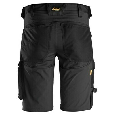 6143 Snickers workwear AllroundWork, Stretch Korte Broek kleur ZWART